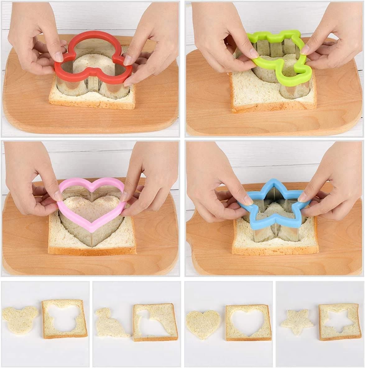 Kids Sandwich Cutters Set - Cookie, Vegetable, Fruits Shapes Food Mold alternate
