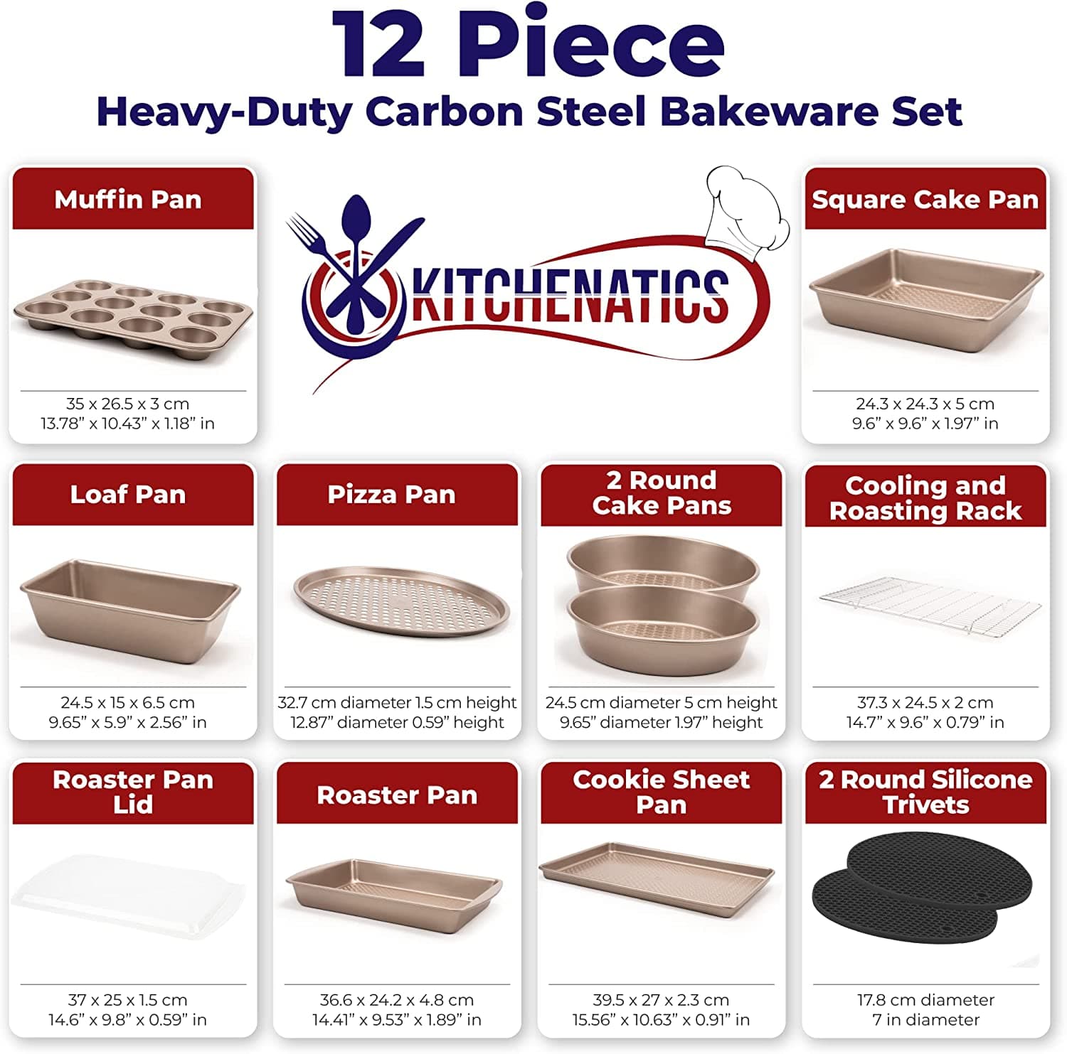 Heavy Duty Professional Kitchen Baking Pan Set alternate