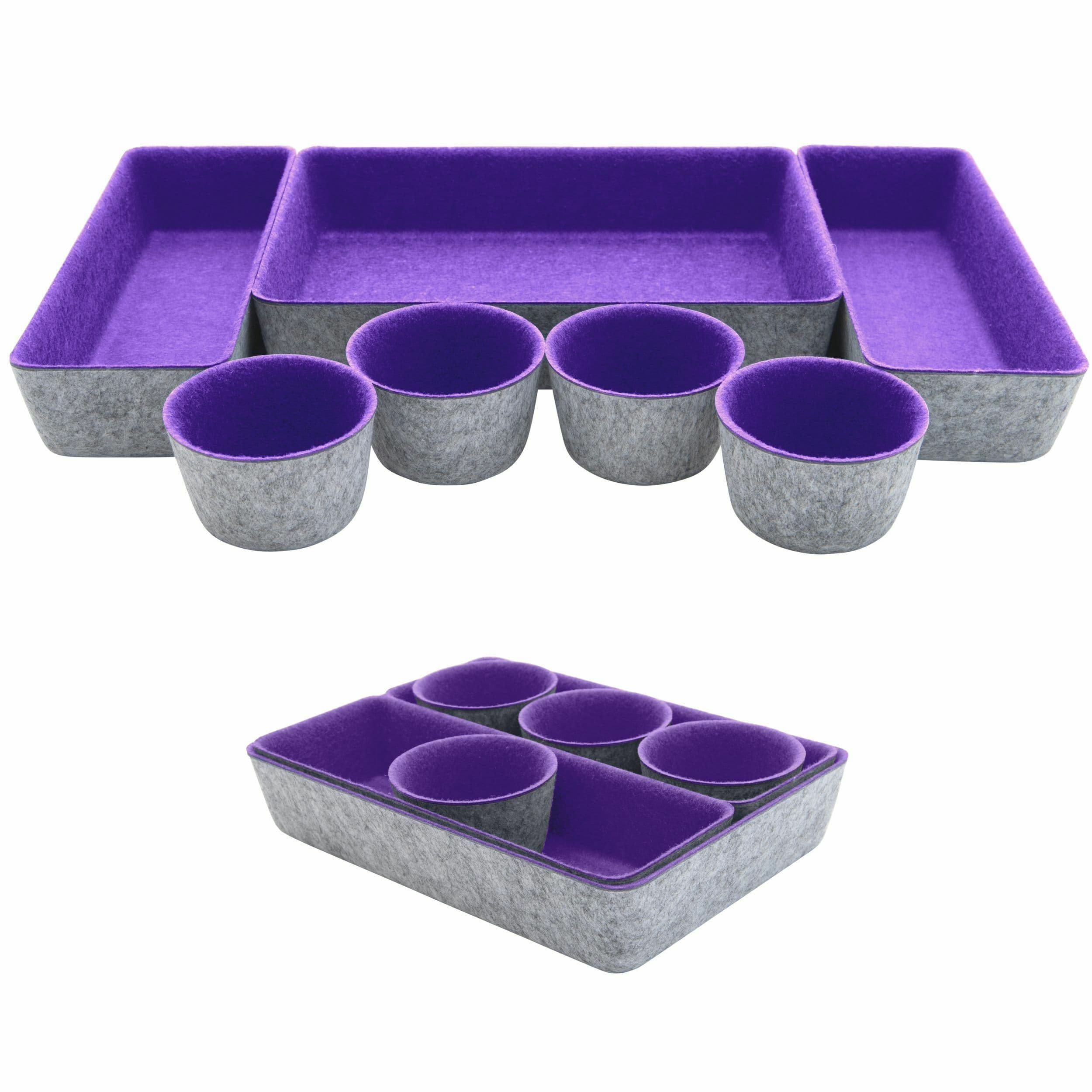 Felt Drawer Organizer Bins, Pack of 7