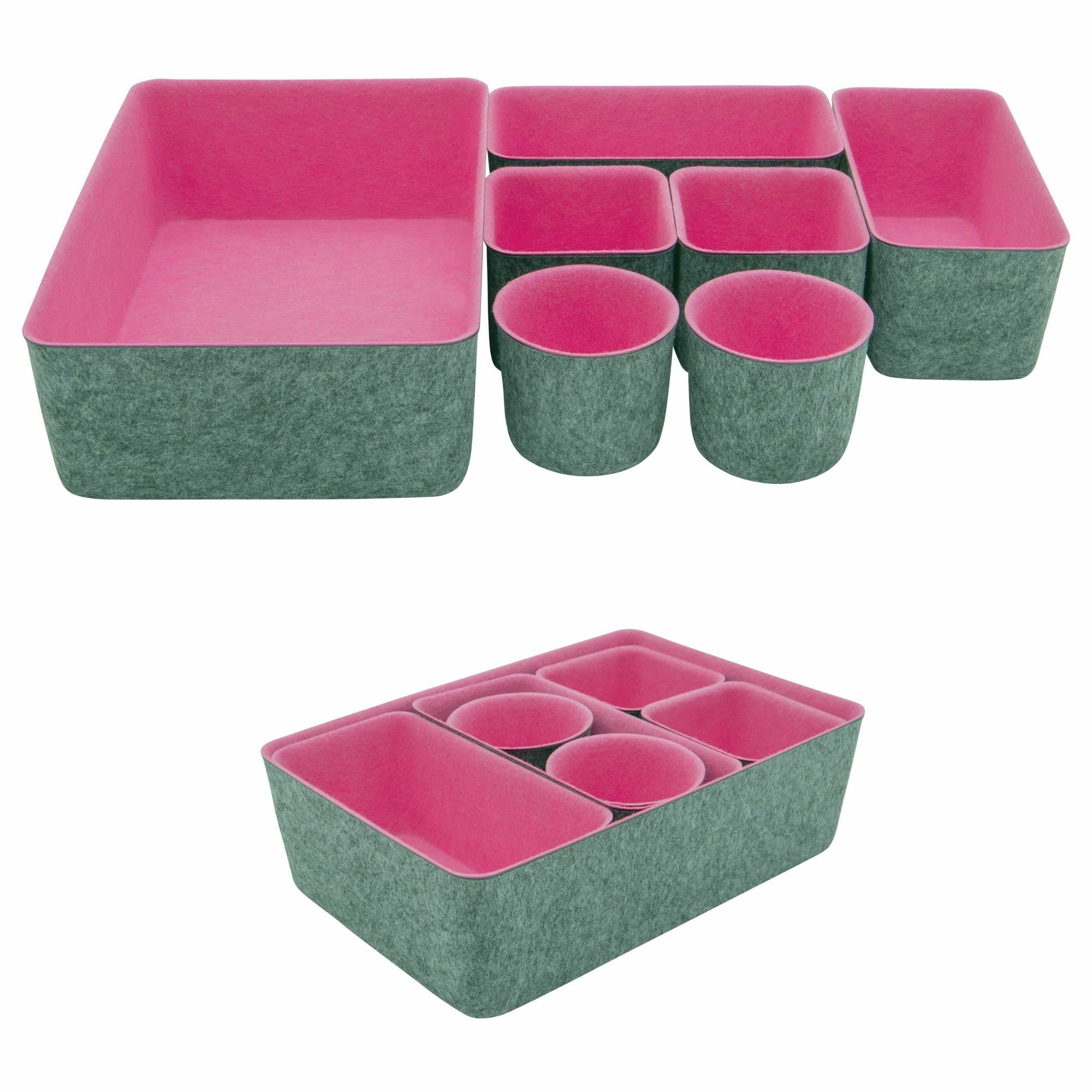 Felt Drawer Organizer Deep Bins, Pack of 7