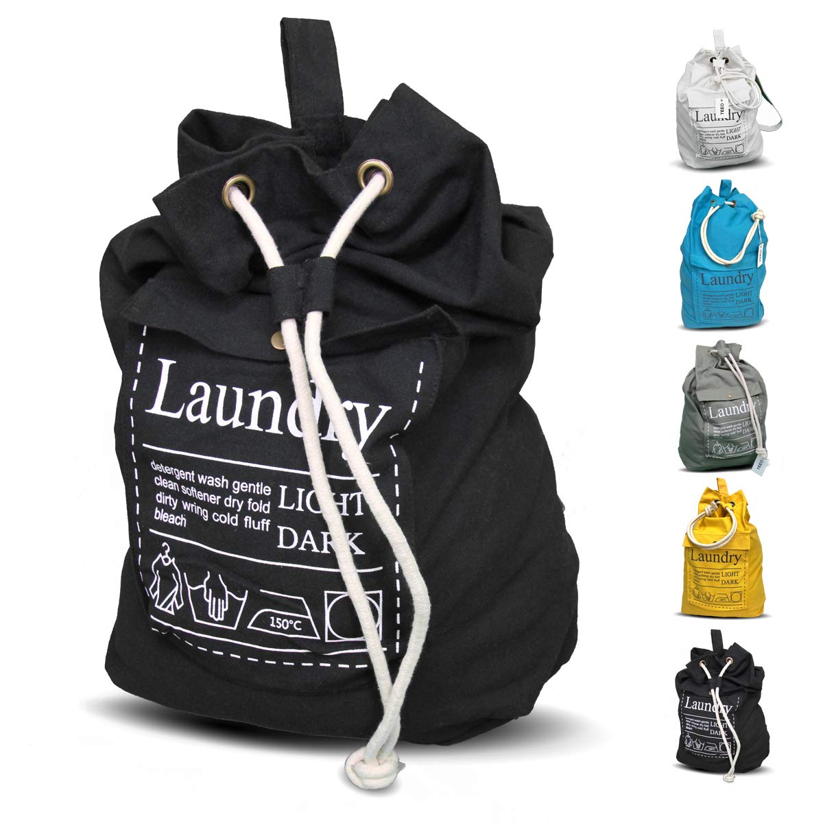 Otraki 28 X 36 Inch Large Backpack Laundry Bag, Heavy Duty Travel Laundry  Bag wi