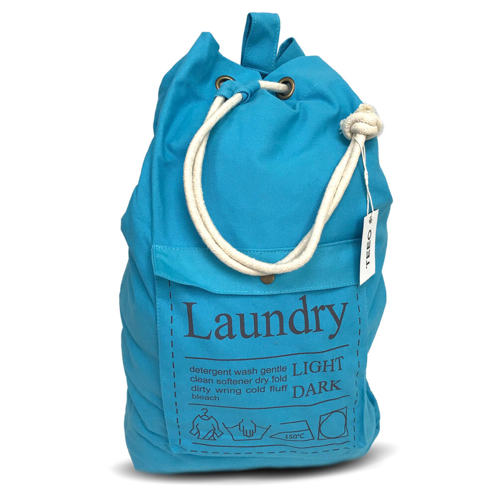 Large Laundry Bag, Cotton Canvas Backpack Teeo Creations USA