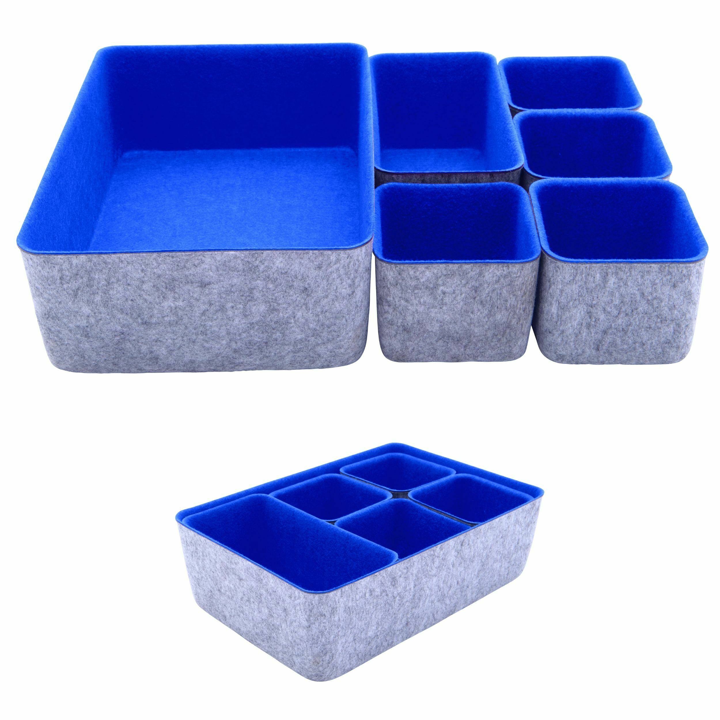 Felt Drawer Organizer Deep Bins, Pack of 6