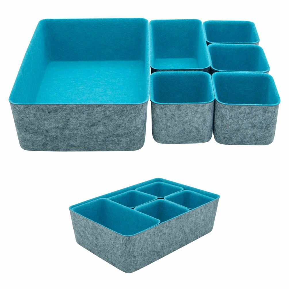 Felt Drawer Organizer Deep Bins, Pack of 6 Teeo Creations USA