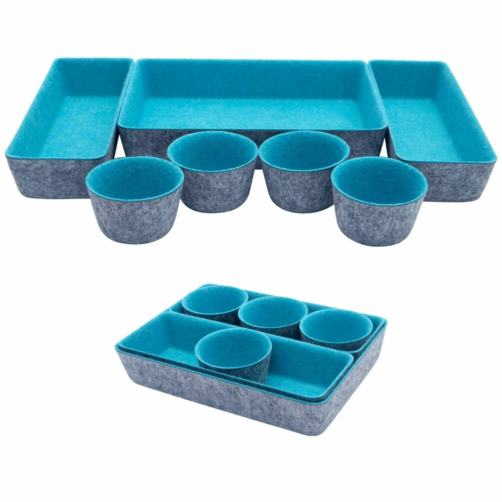 Felt Drawer Organizer Bins, Pack of 7 Teeo Creations USA