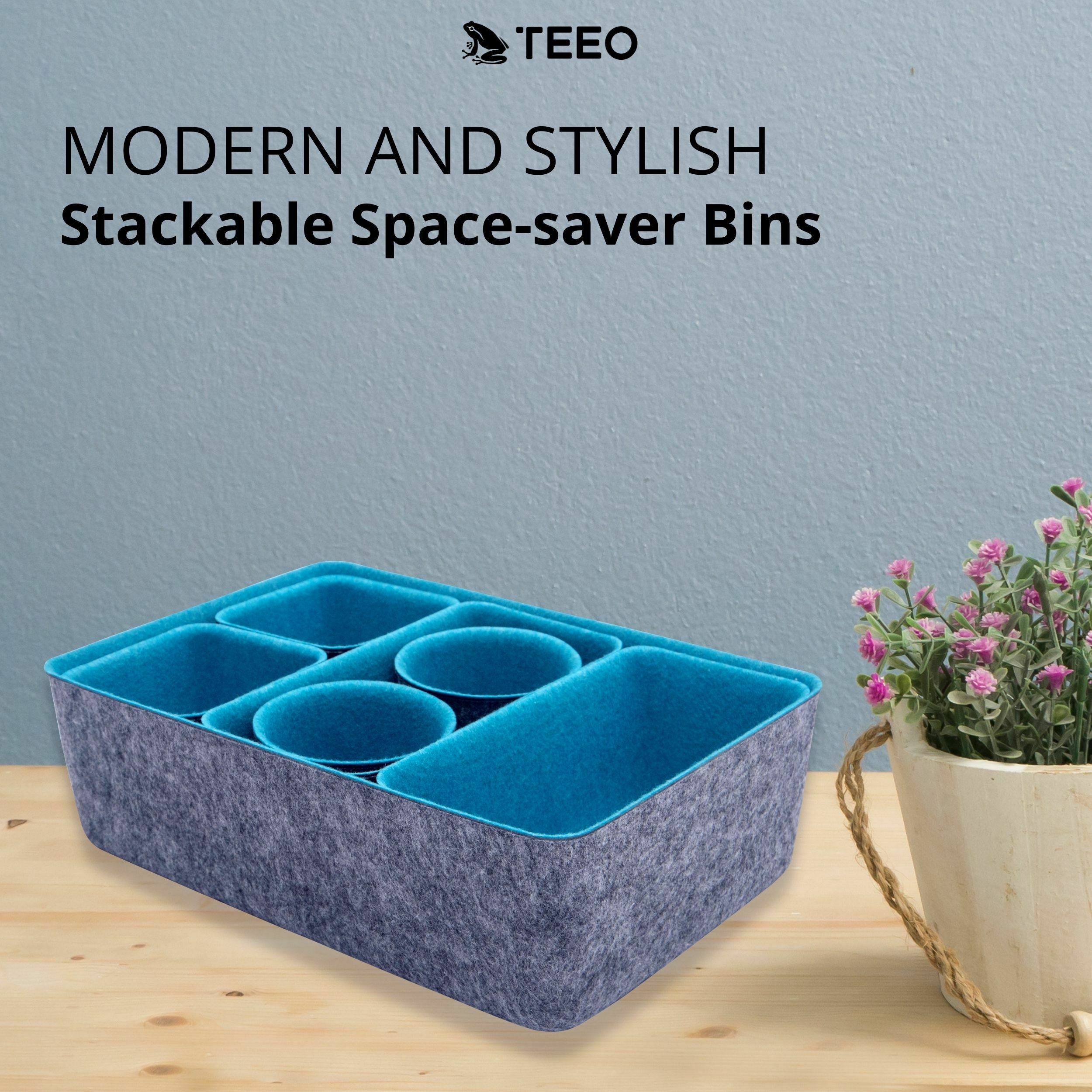 Felt Drawer Organizer Deep Bins, Pack of 7