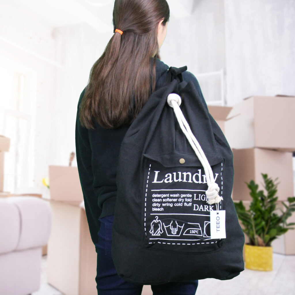 Otraki 28 X 36 Inch Large Backpack Laundry Bag, Heavy Duty Travel Laundry  Bag wi