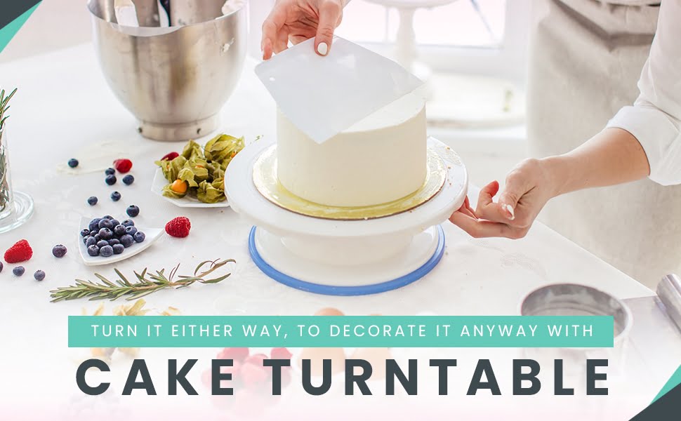 cake decorating kit, cake turntable , 24 Numbered Piping Tips,Cake leveler