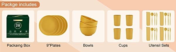 wheat straw dinnerware sets dishes set for 4 unbreakable dinnerware set dish sets for 4 dorm dishes