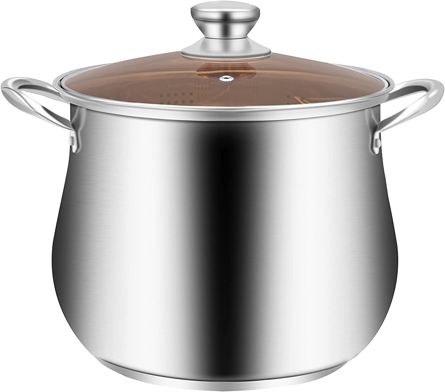 Stockpot With Lid Stainless Steel Soup Pot Cooking Pots Lids Non