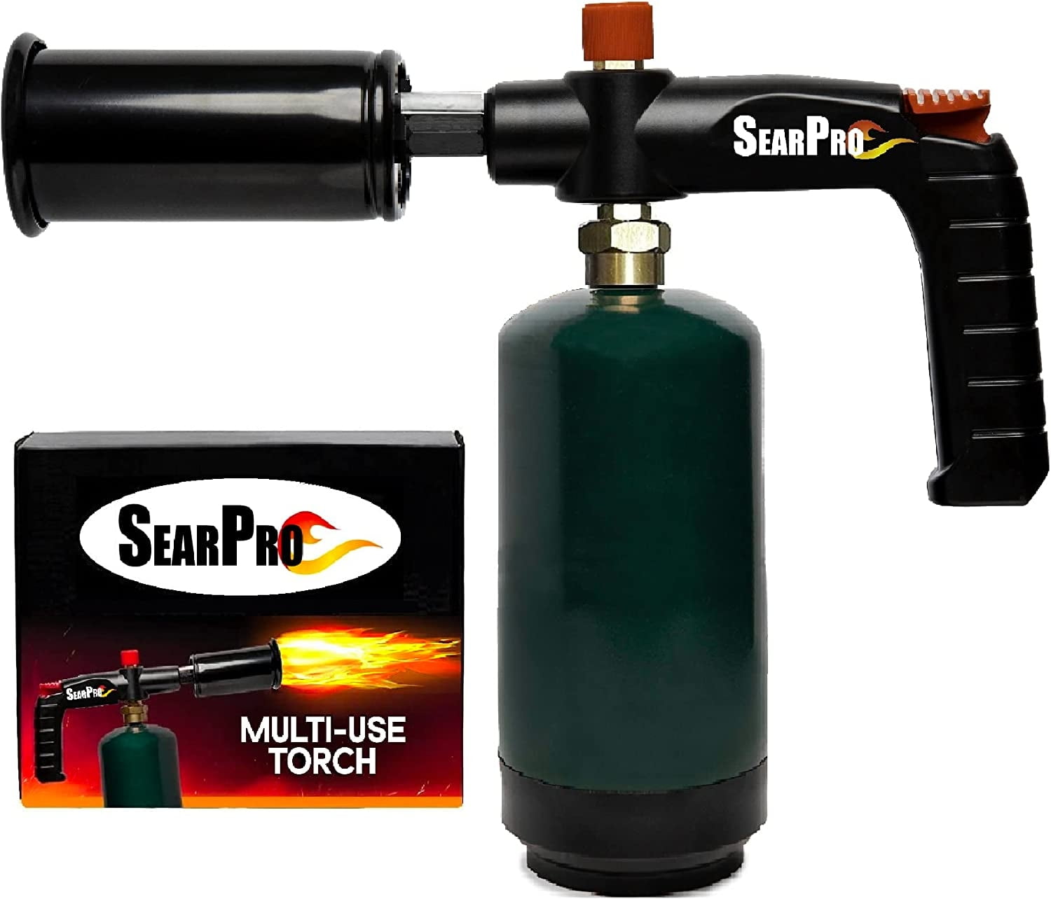  Propane Torch Gun, Powerful Flame Gun for Sous Vide, BBQ, and  More - Perfect Sear Torch for Searing Steak and Creme Brulee - Flamethrower  and grill torch - Campfire Starter and