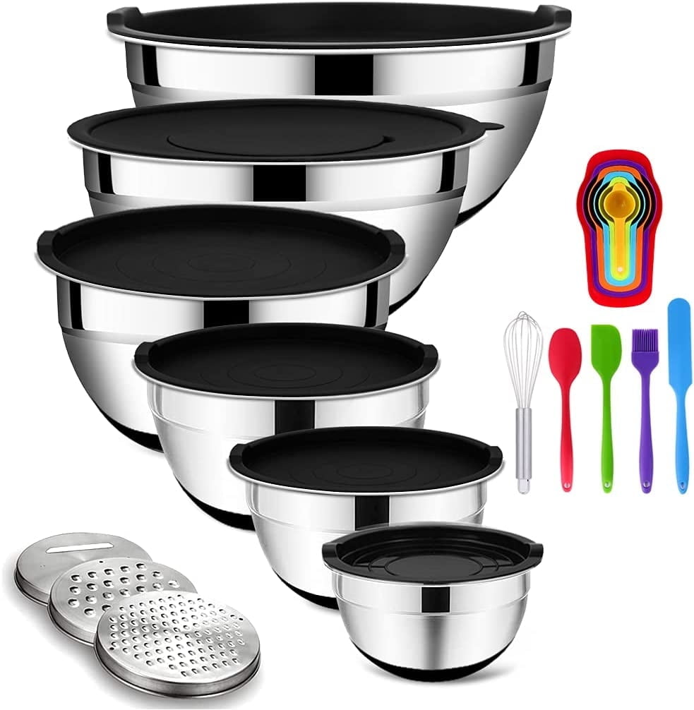 Stainless Steel Mixing Bowl Set and Measuring Spoons - 10 Piece. Set, 10 PC  - Harris Teeter