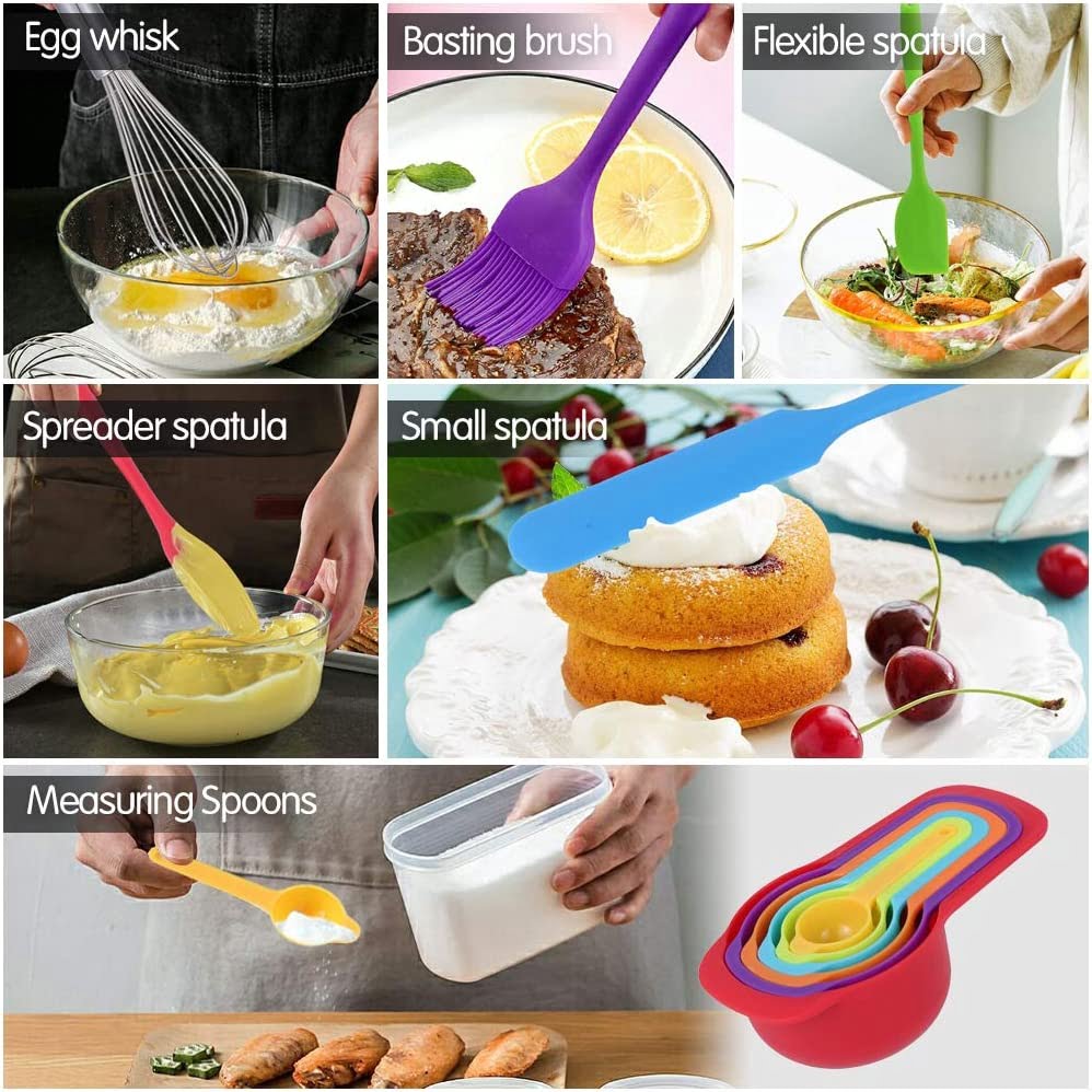 20Pcs Measuring Cups Measuring Spoons Set Food-Grade Stainless Steel for  Cooking