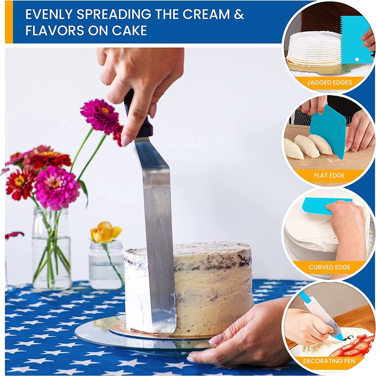 Free shipping Birthday Cake Cream Icing Coating Machine Cake Decorating  Tools Bread Cake Cream Butter Spreading