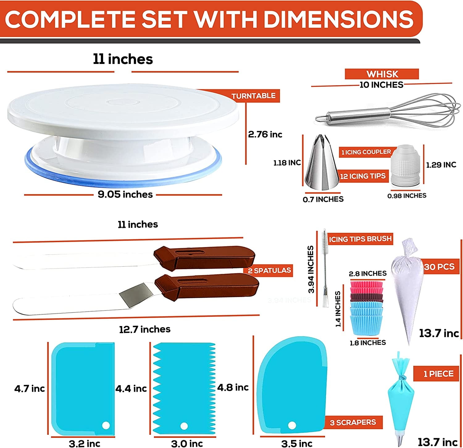 Generic 12 Inch Rotating Cake Turntable Cake Stand Cake Decorating