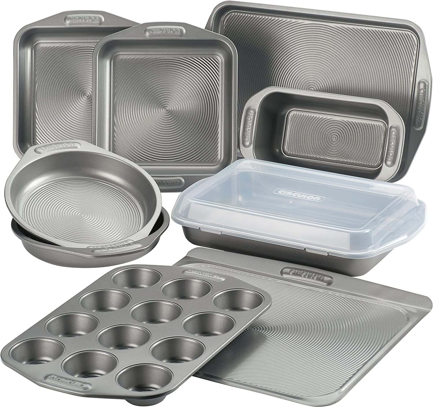  Baking Pan Set, 15 Piece Premium Nonstick Bakeware Sets BPA  Free, Cookie Sheets Nonstick Steel Baking Sheets for Oven with Muffin Pan,  Cake Pan & Kitchen Utensils - Black: Home 